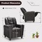 Brown PU Leather Kids Recliner Sofa Chair with Cup Holder and Footrest Perfect for Kids Living Room